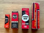 Lot Of 4 Vintage Electron Tube Bulb Boxes, Projection Lamp, Red, Antique Rca. Fixed Price $19.99.