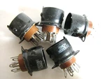 5 Cinch Shield-base Type, 7-PIN Mica Filled Brown Bakelite Tube Sockets Fit 6BA6. Fixed Price $23.50.