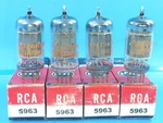 Rca 5963 12AU7 ECC82 Tubes Platinum Matched Quad Tests Nos Nib. Fixed Price $124.88.