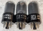 3- Rca 6SL7GT Smoke Glass Vacuum Tubes TV7 Tested Very Strong. Fixed Price $70.00.