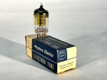 Western Electric 403A Single Tube. Black Plate. Rect. Getter. Test Strong (M2). Fixed Price $24.00.