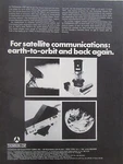 11/1973 Pub Thomson-csf Electron Tube Satellite Communications Original Ad. Fixed Price $11.63.