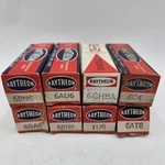 Raytheon Electron Lot Of 8 Mixed Television Vacuum Tubes Original Boxes. Fixed Price $18.99.