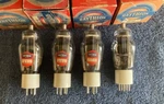 Raytheon Quad Of Nib Nos RK39 Ceramic Base 807 Tubes With Paperwork. Fixed Price $400.00.