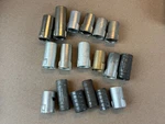 18 Vintage Vacuum Tube Heat Shield Covers J-slot Steel 7-PIN. Fixed Price $15.00.