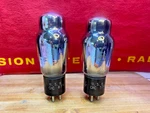 Pair Rca U.s.n Crc 874 Vacuum Tube Chrome Glass Tested Good. Fixed Price $12.95.