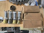 Quad RL12 P35 Wehrmacht Amplifier Power Vacuum Tubes With One Socket 1944 German. Fixed Price $120.00.