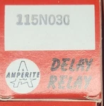 Amperite 115NO30 Vintage Time Delay Relay Plug-in Tube Nos. Fixed Price $24.99.