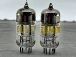 (2) Sylvania Dumont 12AT7 Tubes 3X Mica Slanted Square Getters Strong TV-7BU. Fixed Price $29.99.