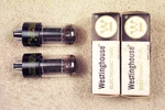 2, New, Westinghouse 6SN7GTB, Tall Bottle, Black Plate, Match Date Pair,. Fixed Price $148.95.