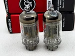 (2)RCA 5687 Vacuum Tubes Bronze Plates Getters Copper Rods Tests Nos Amplitrex. Fixed Price $39.99.