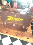 Zenith Tv Radio Repairman Wood Toolbox Parts Caddy Vintage 20X14X9". Fixed Price $217.20.