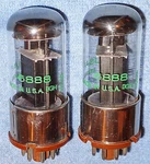2 Sylvania Usaf 6888 Vacuum Tubes Brown Base 3-MICA Pentodes For Radios & Amps. Fixed Price $20.00.