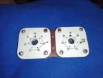 (2) E.f. Johnson 247 Ceramic Porcelain Tube Sockets - U.s. Military. Fixed Price $21.99.