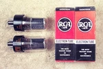 2, New, Rca 6SN7GTB, Tall Bottle, Black Plates, Low D-getter, Match Pr 4,. Fixed Price $104.95.