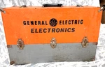 1940S Vintage General Electric Orange Repairman's Tube Case / Tool Box Caddy. Fixed Price $59.95.