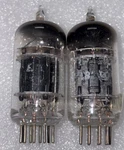 Matched Pair Rca 5751 Black Plate 3X Mica Square Getter Vacuum Tubes TV7 Nos. Fixed Price $120.00.