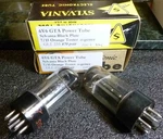 Pair Sylvania Black Plate 6V6 Gta Power Tubes 102/105+ Each Matched. Fixed Price $69.99.