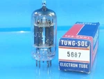 Tung Sol Jtl 5687 Large Black Plate Tube 1957 Fat D Getter Mil Spec. Fixed Price $98.88.