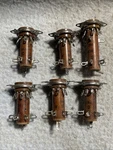 6 Vintage Brown Vacuum Tube Turret Sockets 9 Pin Vector 5 Short 1 Tall Preowned. Fixed Price $20.00.