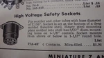 Amphenol # 77A-4 High Voltage Safety Tube Socket 4-PIN Fits An 811A. Fixed Price $12.95.