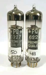 Matching Amperex 6227 Pq Gold Pin Vacuum Tubes Tested On Calibrated Tv. Fixed Price $19.95.