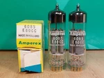 Closely Matched Pair Of Amperex Pq 6085 E80CC 1965 Holland Nos Nib Vacuum Tubes. Fixed Price $200.00.
