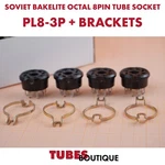 10 Pcs Bakelite 8PIN Socket +brackets Soviet PL8-3P For 6N8S EL34 5881 6L6 Nos. Fixed Price $15.99.