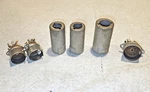 (3) Vintage Cinch Tube Shield Protectors + Sockets - (2) 7 Pin And (1) 9. Fixed Price $34.92.
