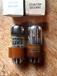 Qty 2 Sylvania JAN-CHS-6SL7WGT Brown Base Tubes, Pre-amps, Tested. Fixed Price $35.00.