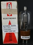 1X 1973'S Raytheon 3B24WA Bottom Double Ring Getter Usa Made Avo Type 160 Tested. Fixed Price $612.00.