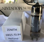 Zenith 6BQ5 / EL84 Vacuum Tube. Power Output. Holland. Tests Good See Pic.. Fixed Price $17.00.
