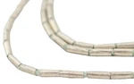 White Metal Tube Ethiopian Beads 2MM African Silver 30 Inch Strand Handmade. Fixed Price $8.00.