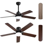 Modern Bedroom Led Ceiling Fan With Remote & Dual Finish Blades Downrod Option. Fixed Price $64.79.