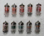 10 Ten 12AT7 / ECC81 Groove Tubes Rca Ge Jan And Black Plates Included Untested. Fixed Price $49.00.