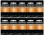 Duracell 377 Button Watch Batteries 10 Pack. Fixed Price $13.34.