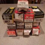 Lot Of 13 Vintage Tubes. 6BC7, 6EB8,6BJ6, 6AQ5A, 6AL5, 12BE6, 12AQ5, 12AU6. Fixed Price $15.00.