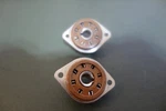 2 Ea Usa Vintage Pin 1 3/8 Amphenol Loctal Vacuum Tube Socket - Brown Nos. Fixed Price $12.95.
