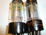 Pair Of 6SN7GTB Tubes, By Radiotron Canada For Ge & Ratheon, Good Ratings. Fixed Price $38.00.