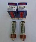 New 2X Tung-sol EL34B Matched Pair / Duet Two Power Tubes Free Ship. Fixed Price $69.59.