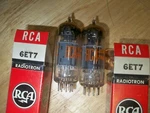 Vintage (2) Pair Nos/nib Rca 6ET7 Tubes. Fixed Price $5.75.