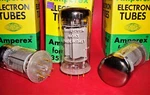 Three Amperex 6083 New Stock 7 Gold-plated Pins Transmitting Pentode Tubes. Fixed Price $400.00.