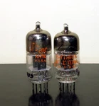 Rare Matched Pair Raytheon JRP-12AT7WA/ECC81 Black Plates Triple Mica Tubes. Fixed Price $74.99.