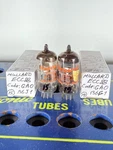 Matched Pair Mullard ECC88 6DJ8 Label Amperex Dimple Disk Getter Test Good Tube. Fixed Price $58.45.