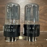 Lot Of 2 Smoked Glass Rca Jan Crc 6SL7GT Tubes 1940 TV7 Tested. Fixed Price $65.00.