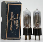 239A Western Electric Vacuum Tube Valve Nos Amplifier Pair Preamp Microphone. Fixed Price $2250.00.