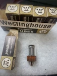 One Westinghouse 5692 6SN7 Brown Base Black Plate Triple Mica Nos Nib Dd Getter. Fixed Price $235.00.