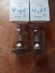 Vintage Pair Eimac 4-65A 8165 Tubes, Transmit, Fil. Tested Good, #2. Fixed Price $19.00.