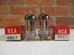 Matched Pair Rca 6BC7 Vacuum Tubes Black Plate TV-7 Tested Nos Audio Radio Valve. Fixed Price $5.75.