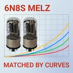 6N8S Melz Holed Matched Pair By Curves! Balanced! (6SN7 / ECC32 1578) Nos. Fixed Price $299.00.